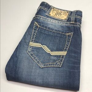MENS RIVET DE CRU RELAXED STRAIGHT LEG JEANS 36x34 ⭐️